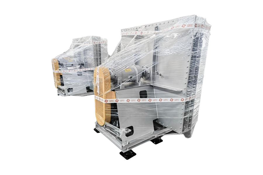 Branża ochrony środowiska - system oczyszczania odpadów stałych i płynnych w piecu obrotowym. Wentylator lotny